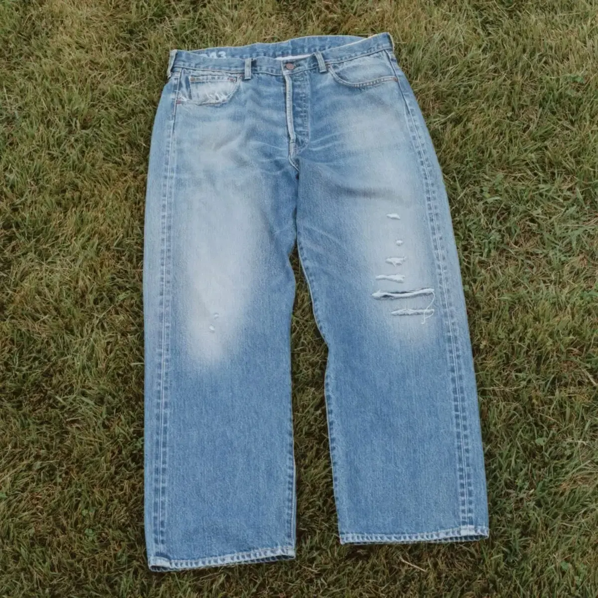 パンツ VISVIM SOCIAL SCULPTURE 01 WIDE DMGD 43 SOCIAL SCULPTURE 00 DAMAGED-40